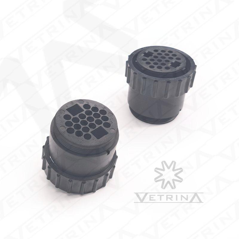 Conector CPC 22 vias preto