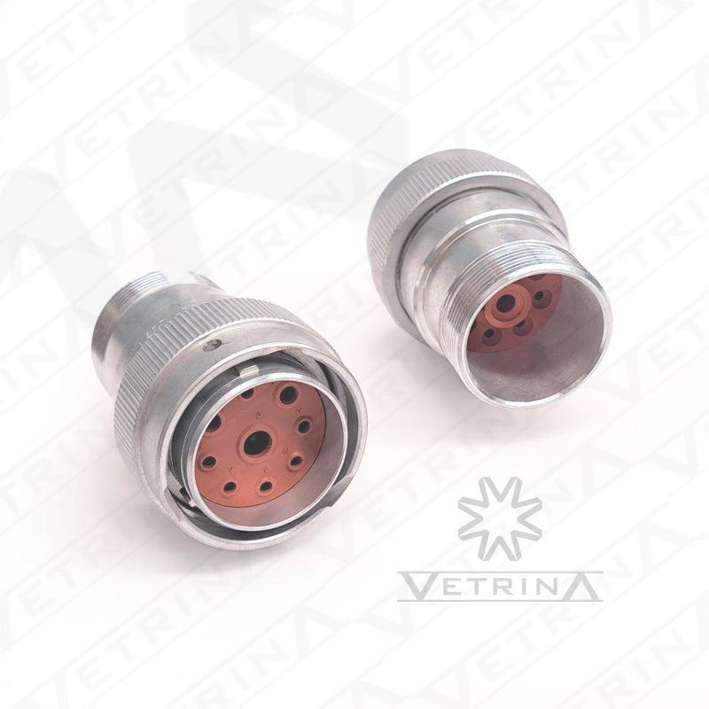 Conector DEUTSCH HD 9 vias metálico c/ adaptador p/ backshell