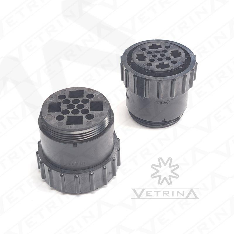 Conector CPC 16 vias preto