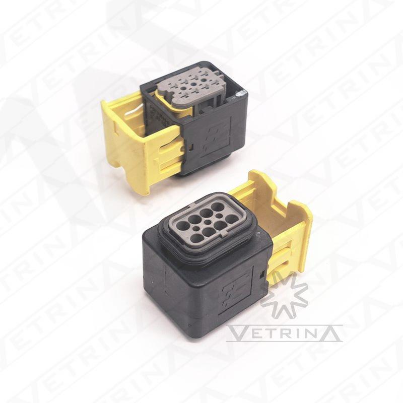 Conector MCP 8 vias preto e cinza