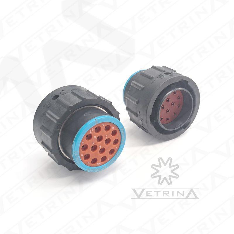 Conector AMPHENOL 14 vias azul