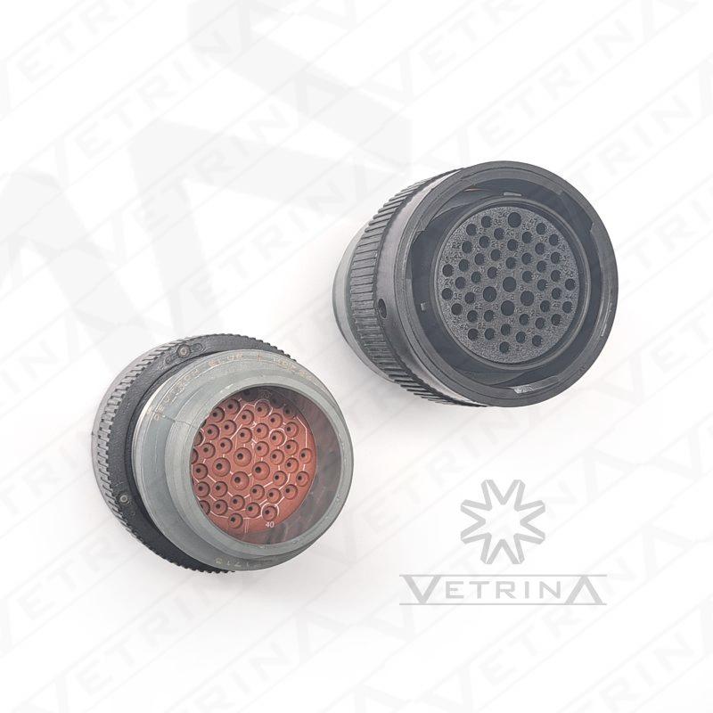 Conector DEUTSCH HDP 47 vias flange/rosca azul/cinza
