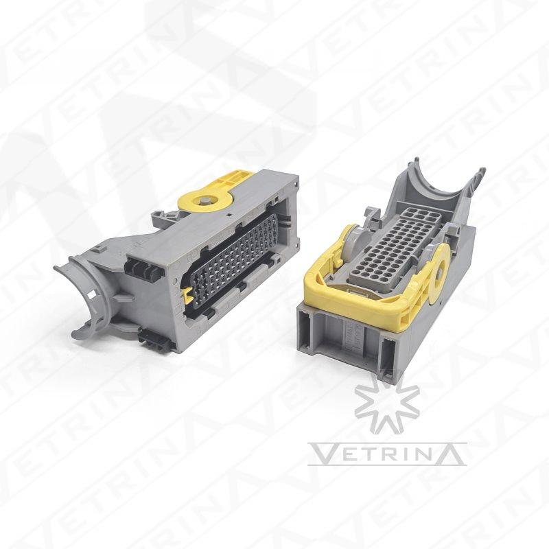 Conector LEAVYSEAL MCP 62 vias cinza com alavanca amarela