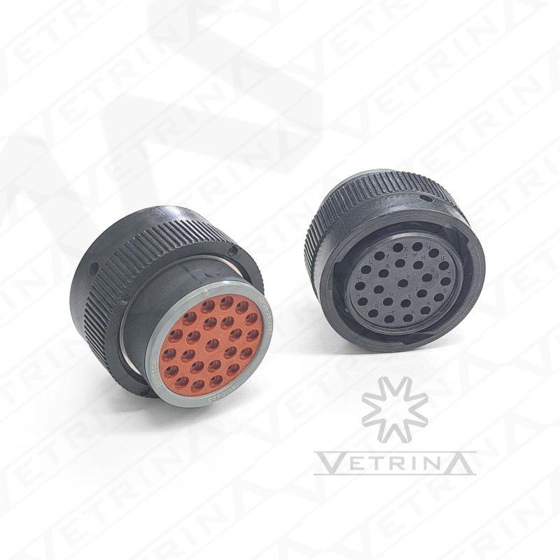 Conector DEUTSCH HDP 23 vias cinza
