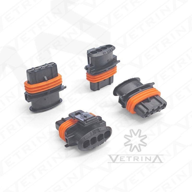 Conector KOMPAKT BOSCH 4 vias preto