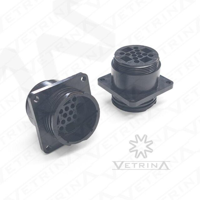 Conector CPC 16 vias com flange de 4 furos