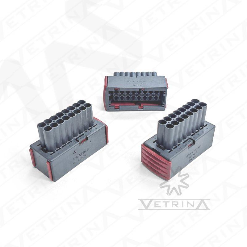 Conector JPT 16 vias cinza