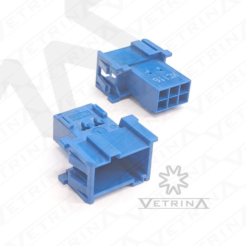 Conector JPT 6 vias azul