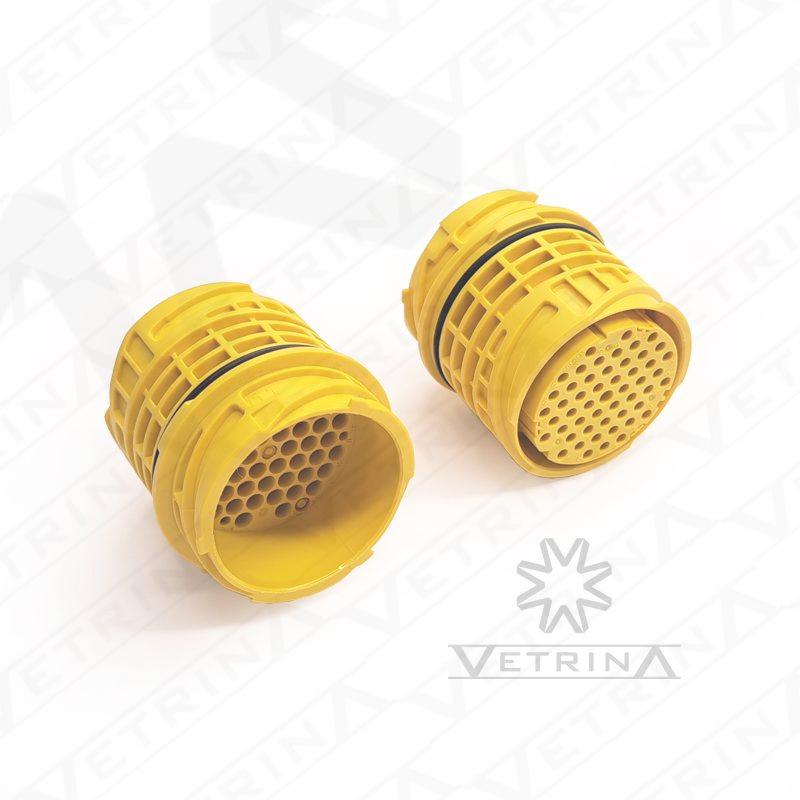 Conector ITT CANNON 51 vias amarelo