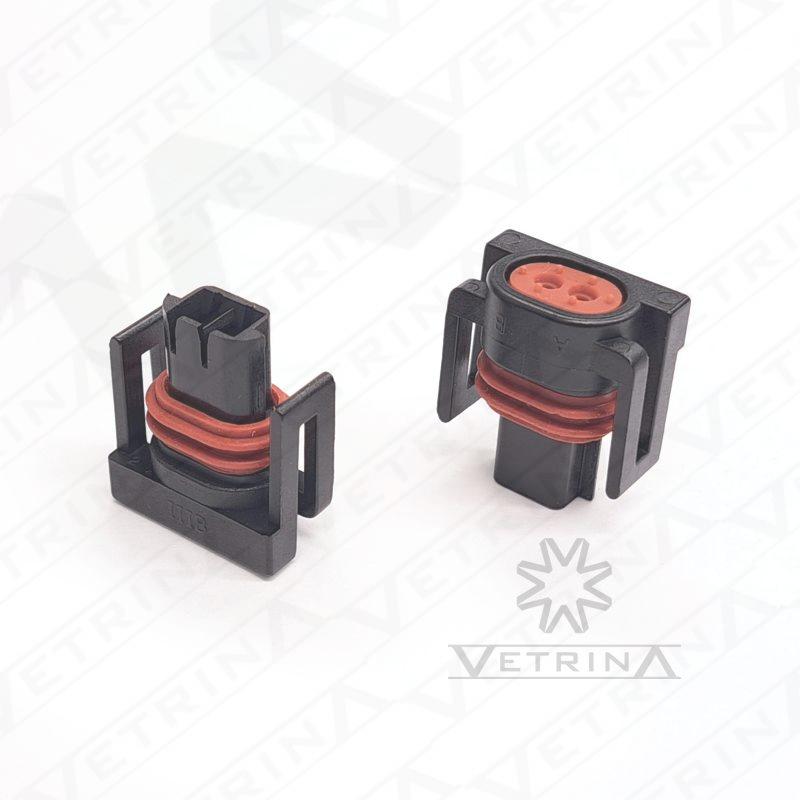 Conector DELPHI MP150 2 vias preto
