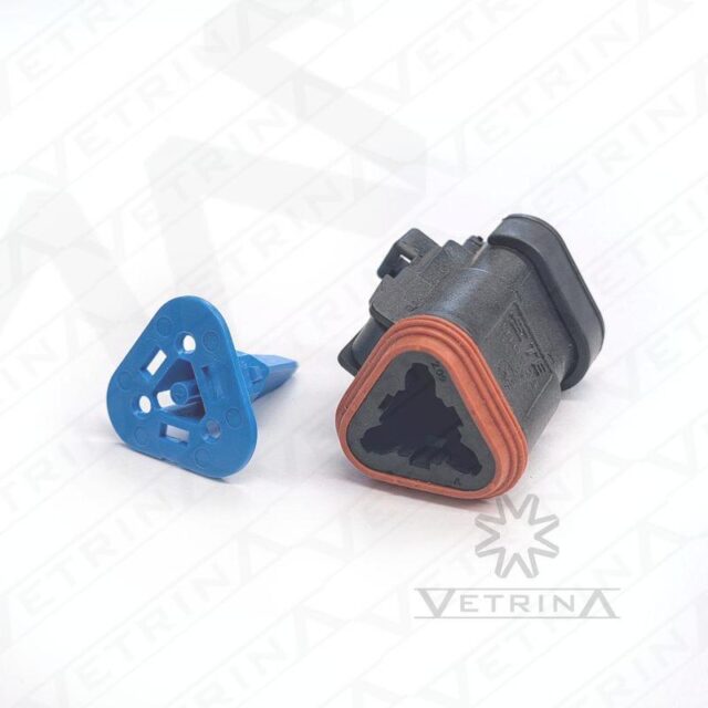 KIT DEUTSCH DT06 3 vias com trava