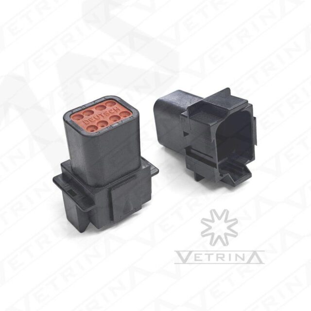 Conector DEUTSCH DT04 8 vias preto