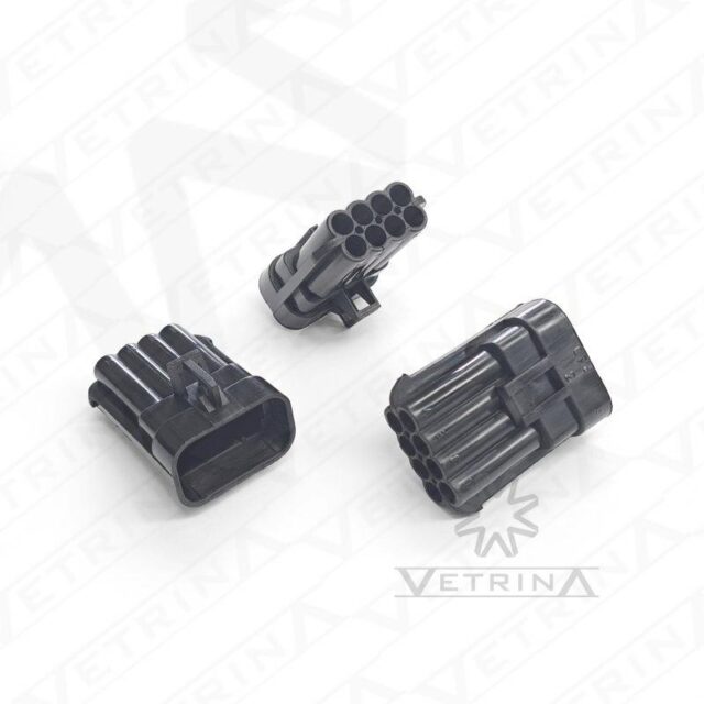 Conector DELPHI MP150 8 Vias preto selado