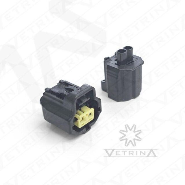 Conector ECONOSEAL 2 vias preto com trava interna amarela