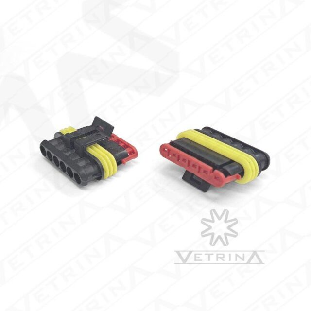 Conector SUPERSEAL 6 vias preto