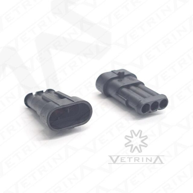Conector SUPERSEAL 3 VIAS selado preto