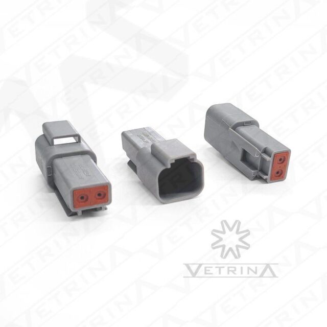 Conector AMPHENOL 2 vias cinza