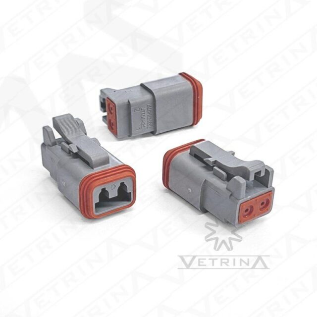 Conector AMPHENOL AT 2 vias cinza