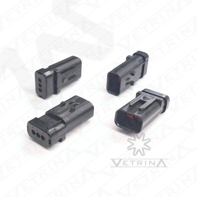 Conector AMPSEAL 2 vias preto