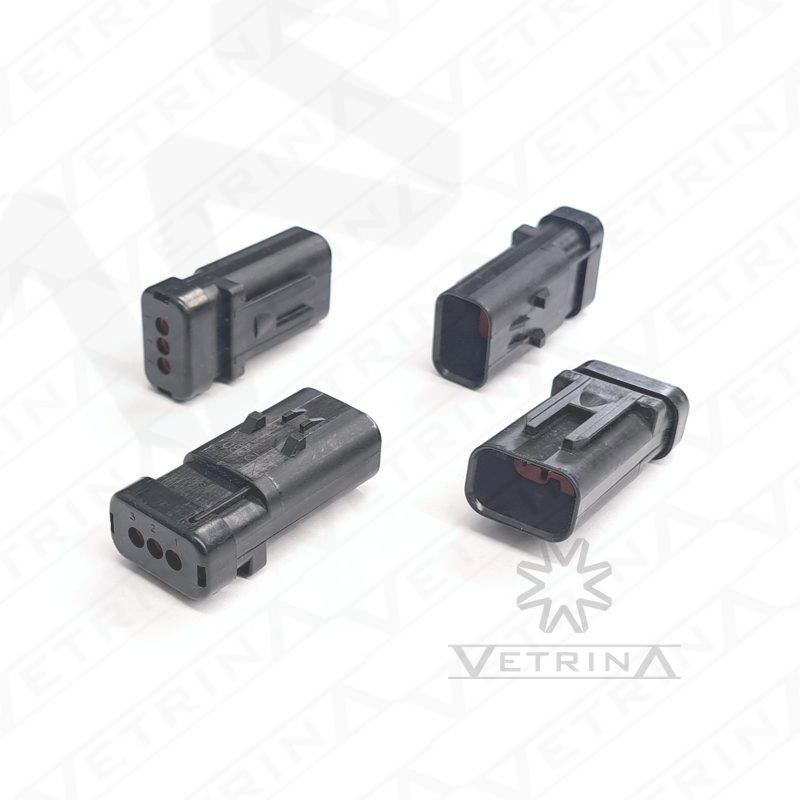 Conector AMPSEAL 2 vias preto