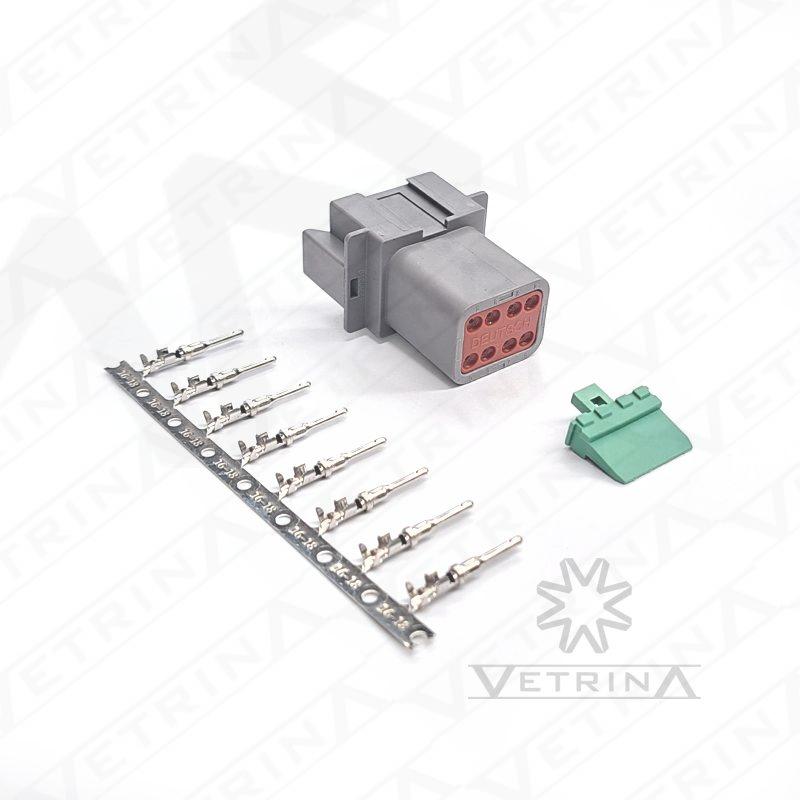 KIT DEUTSCH DT 8 vias (Conector + Trava + Terminais)