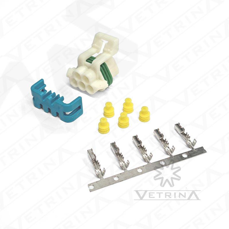 KIT MP150 5 vias (Conector + Trava + Selos + Terminais)