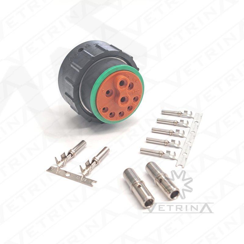 KIT AMPHENOL 9 vias (Conector + Terminais)