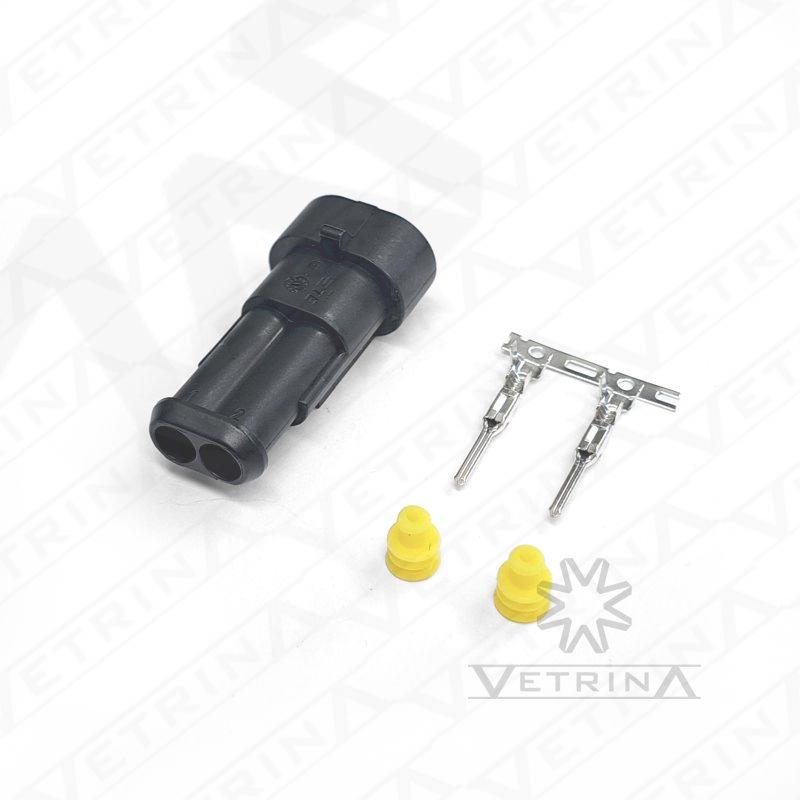 KIT SUPERSEAL 2 vias (Conector + Terminais + Selos)