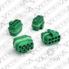 KIT EATON 8 vias VERDE (Conector + Trava + Selos + Terminais)