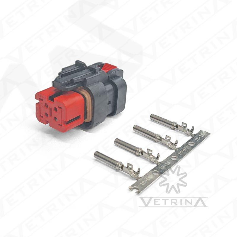 KIT AMPSEAL 4 vias (Conector + Terminais)