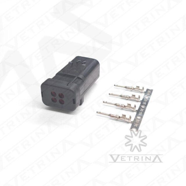 KIT AMPSEAL 4 vias (Conector + Terminais)