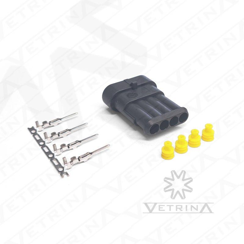 KIT SUPERSEAL 4 vias (Conector + Selos + Terminais)