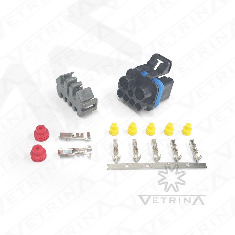 KIT MP150/480 7 vias (Conector + Trava + Selos + Terminais)