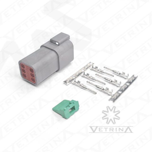 KIT DT04-06P (Conector + Trava + Terminais)