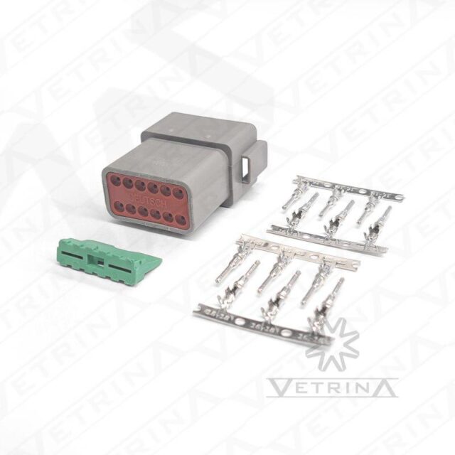 KIT DT04-12P (Conector + Trava + Terminais)