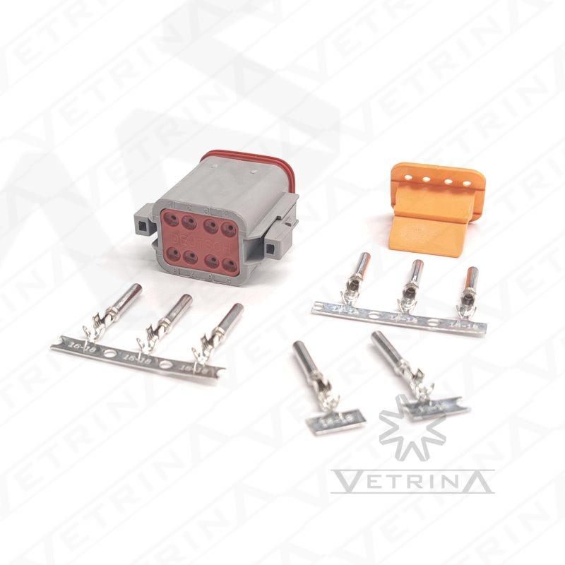 KIT DT06-08S (Conector + Trava + Terminais)