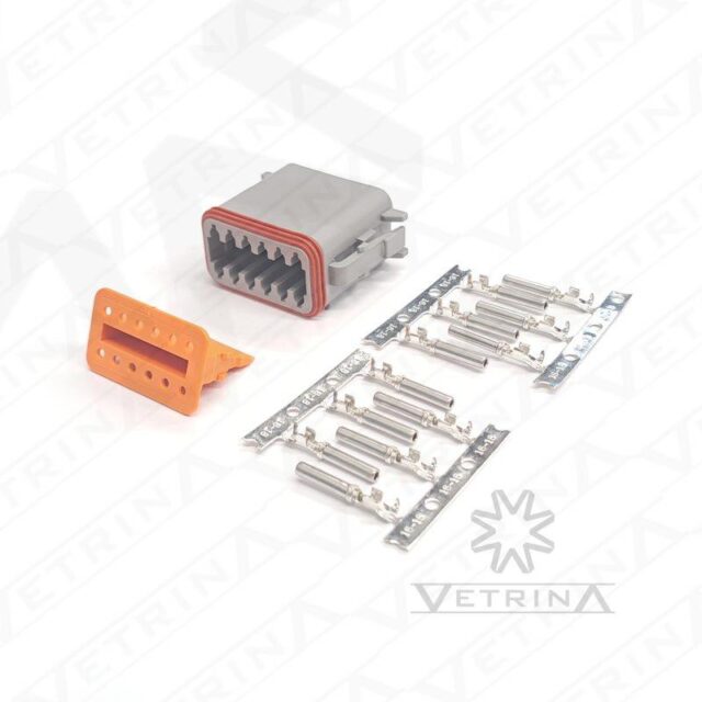 KIT DT06-12S (Conector + Trava + Terminais)