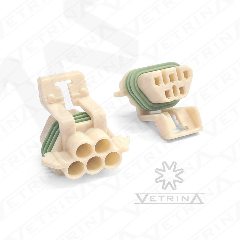 Conector DELPHI MP150 5 vias branco/natural