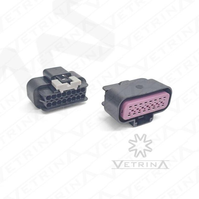 Conector DELPHI GT150 16 vias preto/roxo