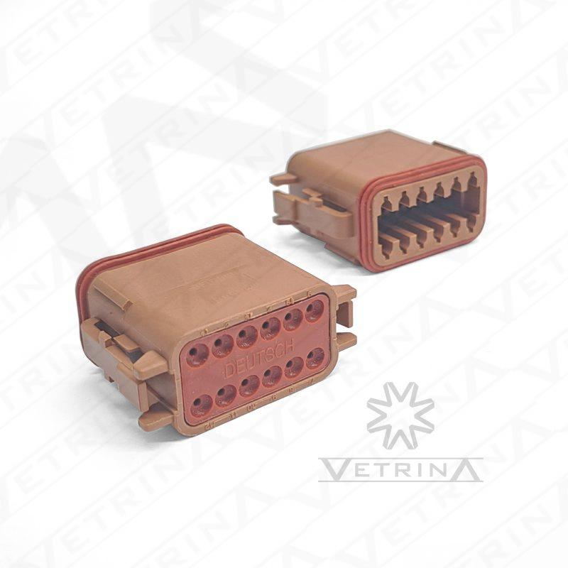 Conector DEUTSCH DT 12 vias marrom
