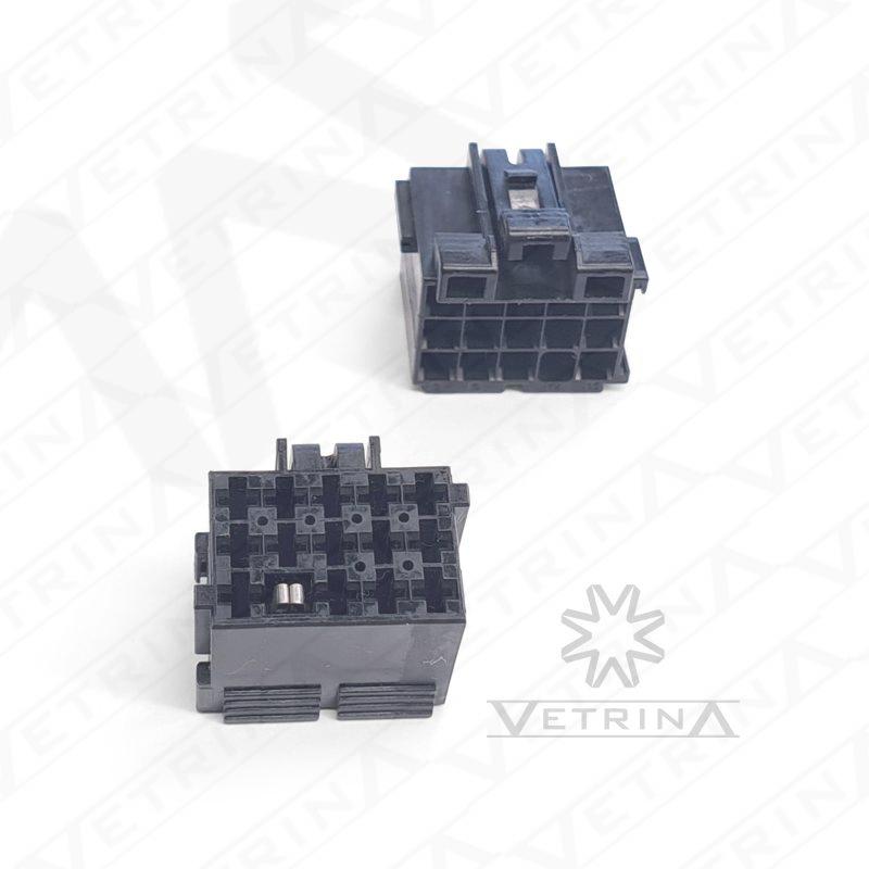 Conector JPT 14 vias preto não selado