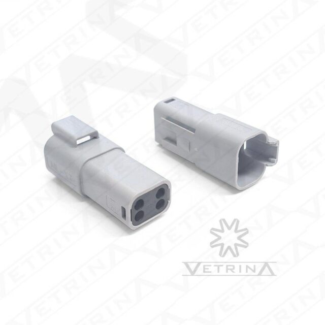 Conector MOLEX 4 vias cinza
