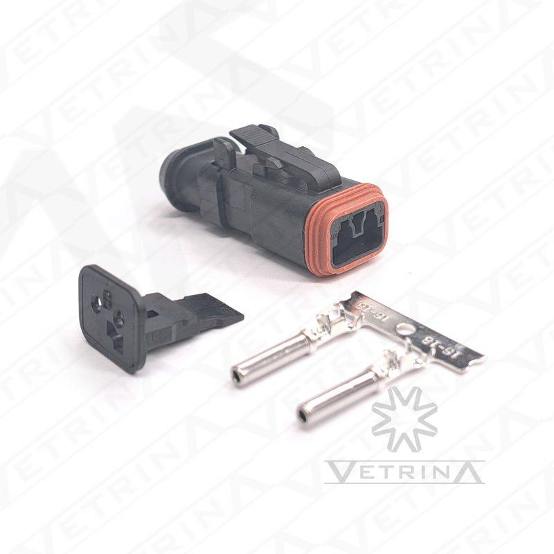 KIT DT06-2S-CE13 - Conector + Trava + Terminais
