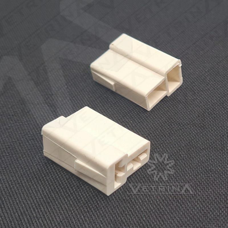 Conector macho TE Connectivity série MQS de 2 vias, modelo 1-0926522-2, cor preta para sistemas eletrônicos e chicotes de sinal.