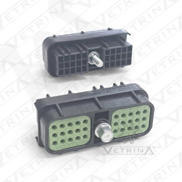 Conector fêmea selado Aptiv Metri-Pack 150 de 30 vias, modelo 15492542, cor preta para módulos automotivos.