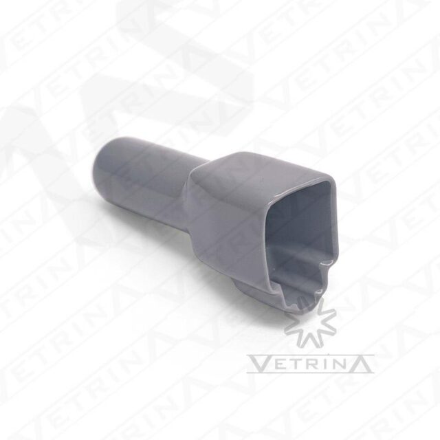 Coifa de proteção traseira reta Amphenol série AT para conectores AT06-S, modelo AT6S-BT, cor cinza para proteção de fios.