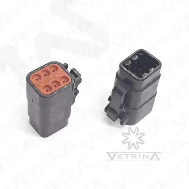Conector DEUTSCH DTM 6 vias preto