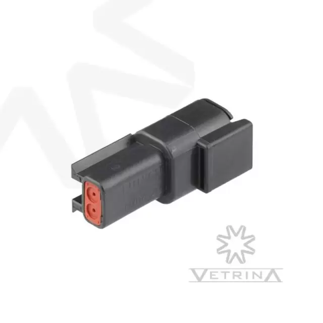 Conector 2 vias preto