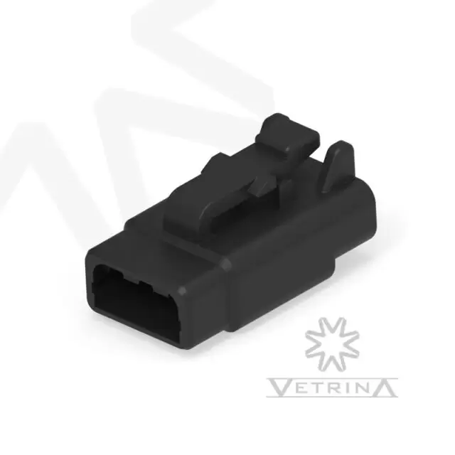 Conector 3 vias preto