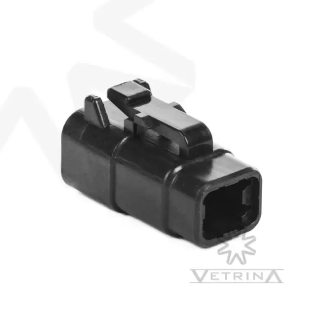Conector 4 vias preto